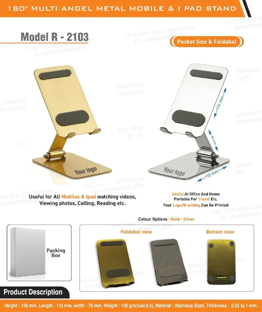 Mobile stand with card