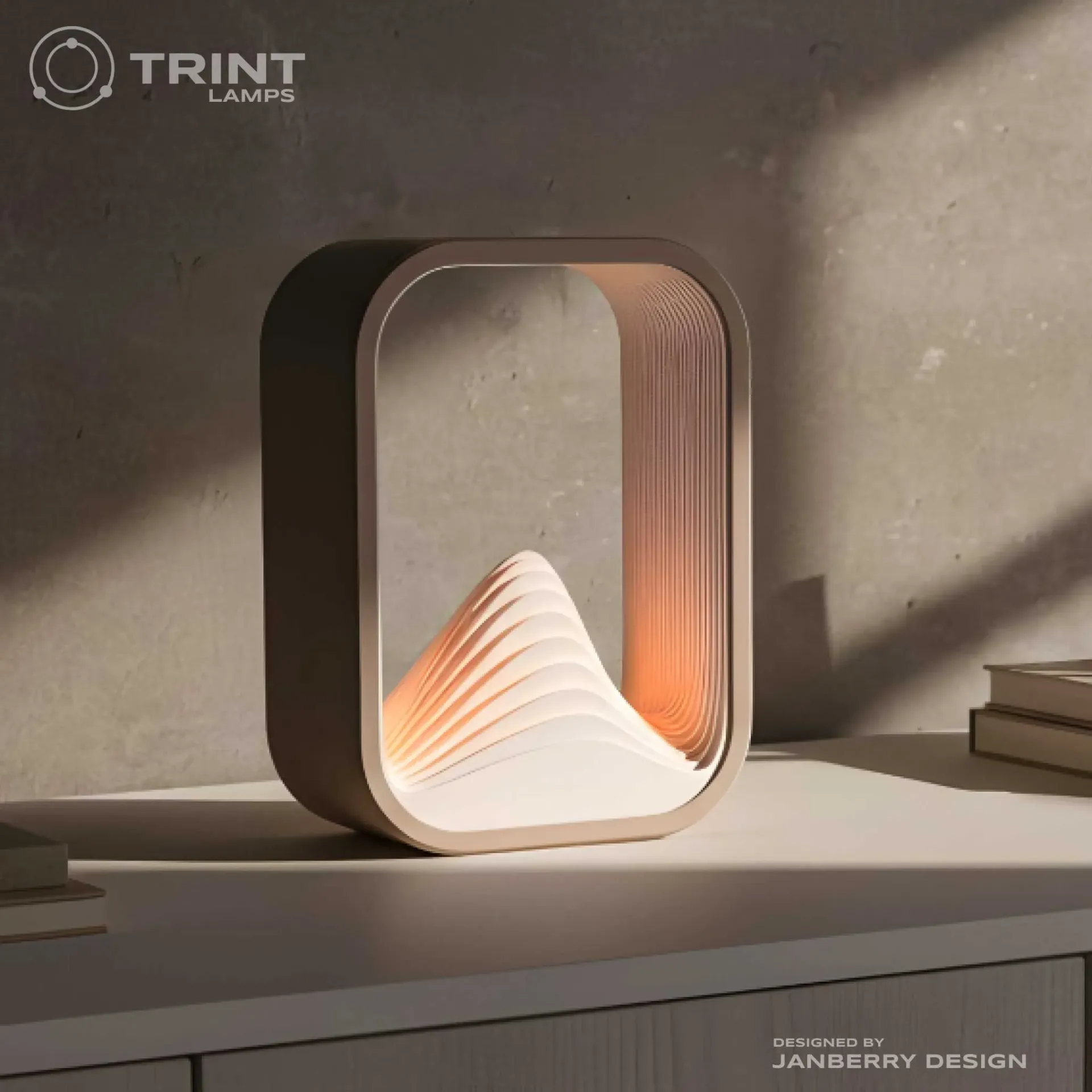 Wave Lamp by Trint - 3d printed (White)