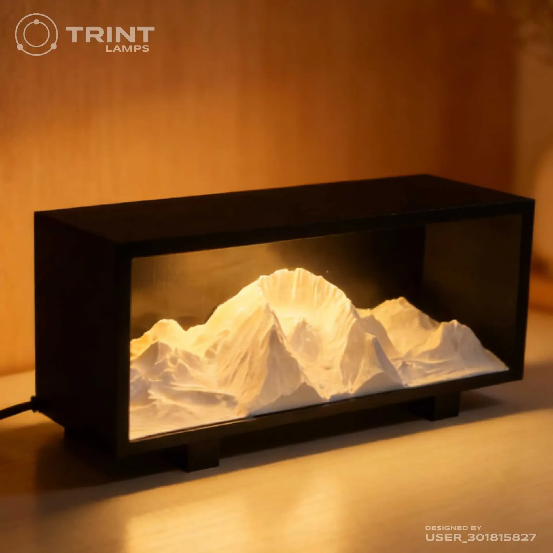 Snow Mountain Night by Trint - 3D Printed