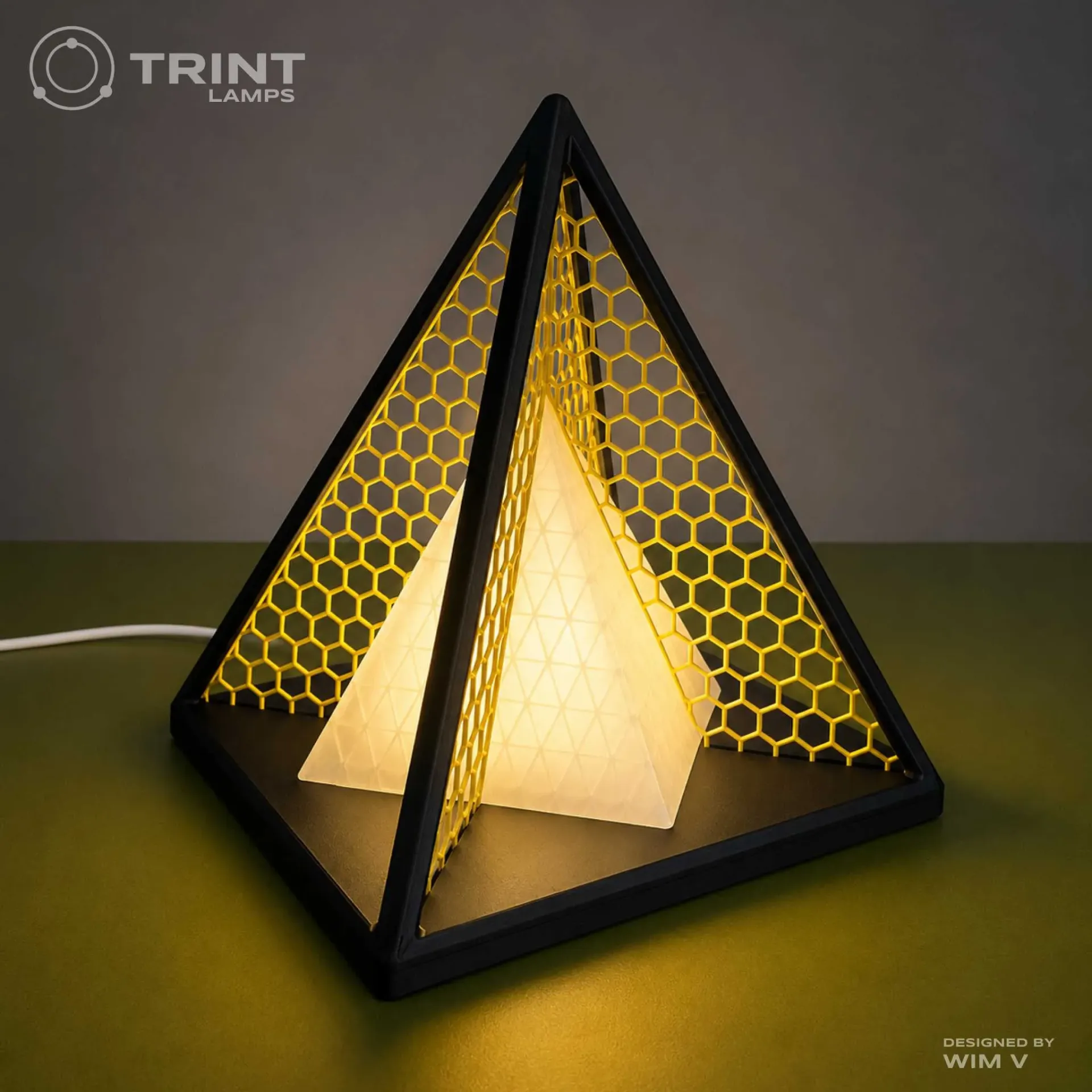 Lumidome Pyramid by Trint - 3D Printed (White)