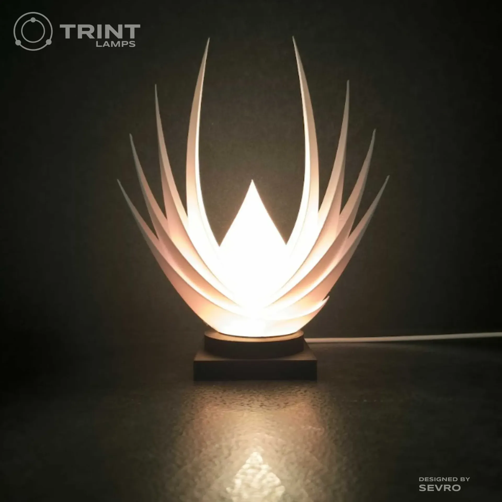 Spiky Lamp by Trint - 3D Printed (White)