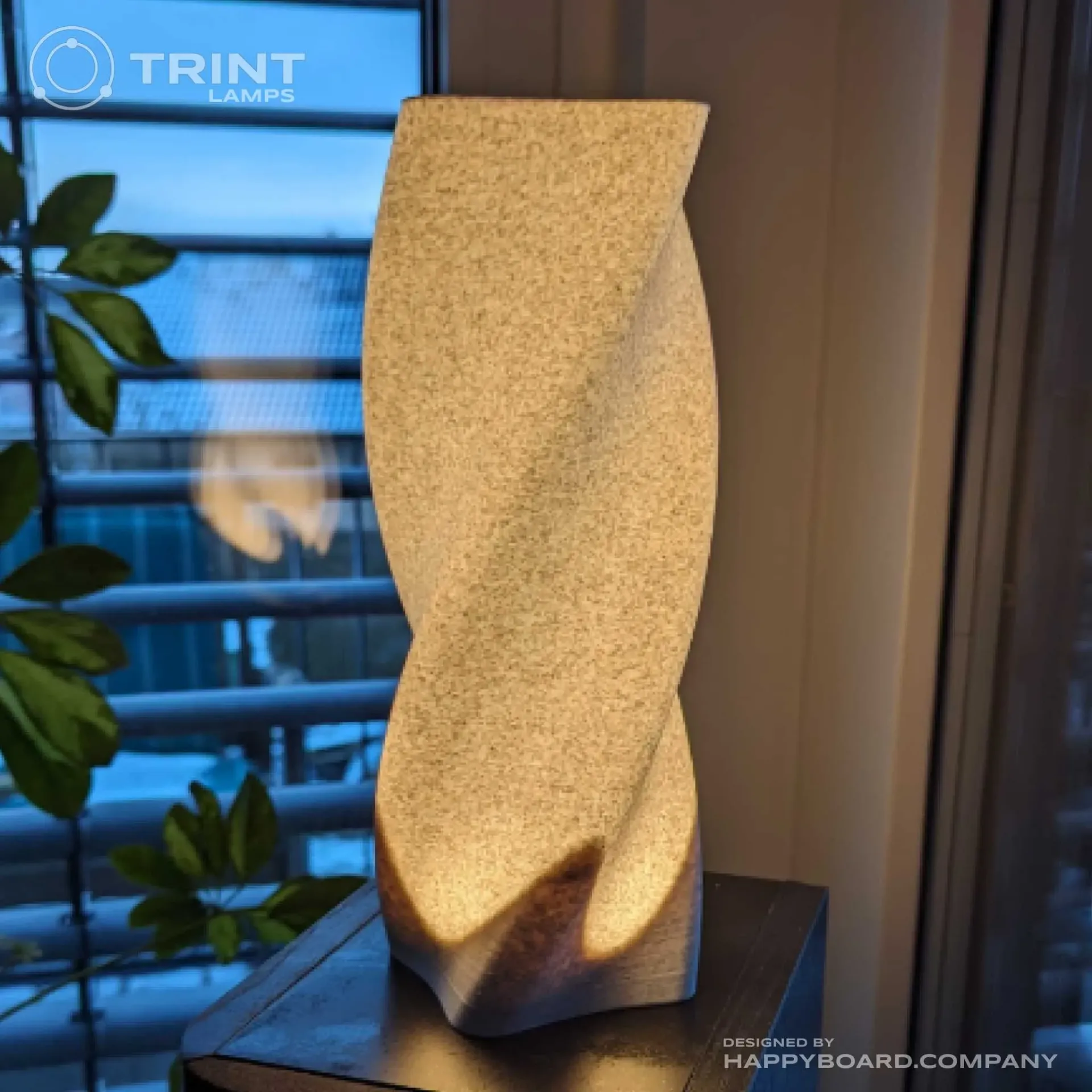 Swiled Lamp by Trint - 3D Printed (White)