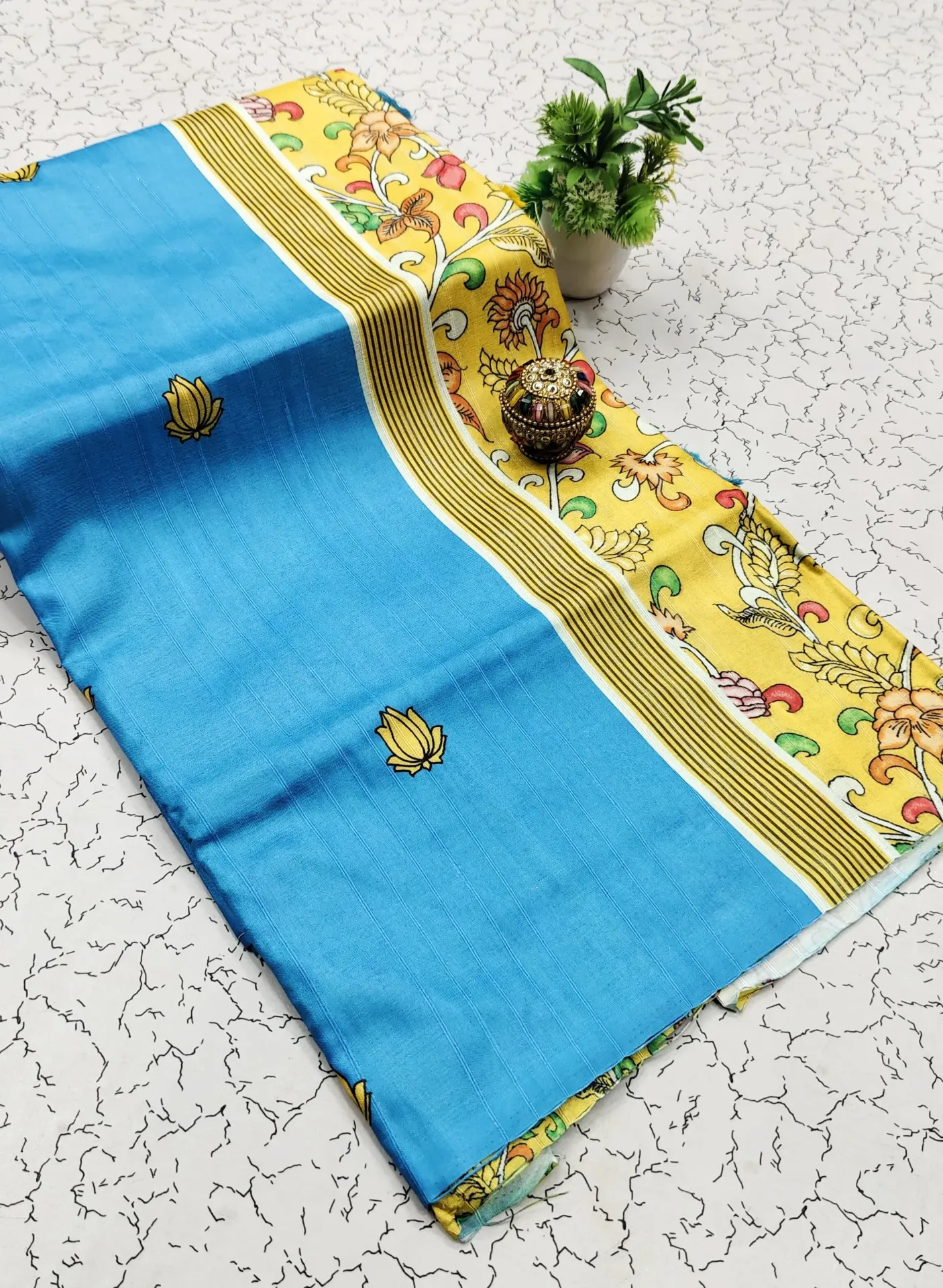 Premium copper softy sarees with matching self blouse