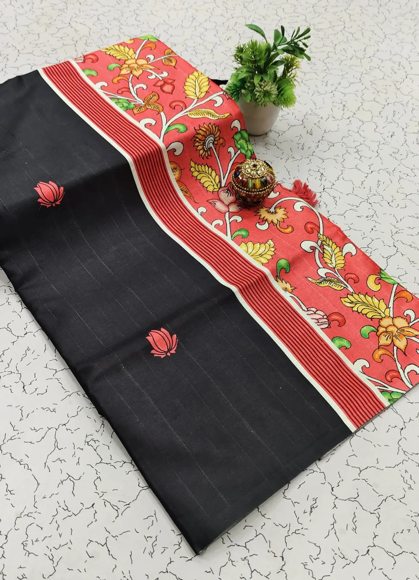 Premium copper softy sarees with matching self blouse