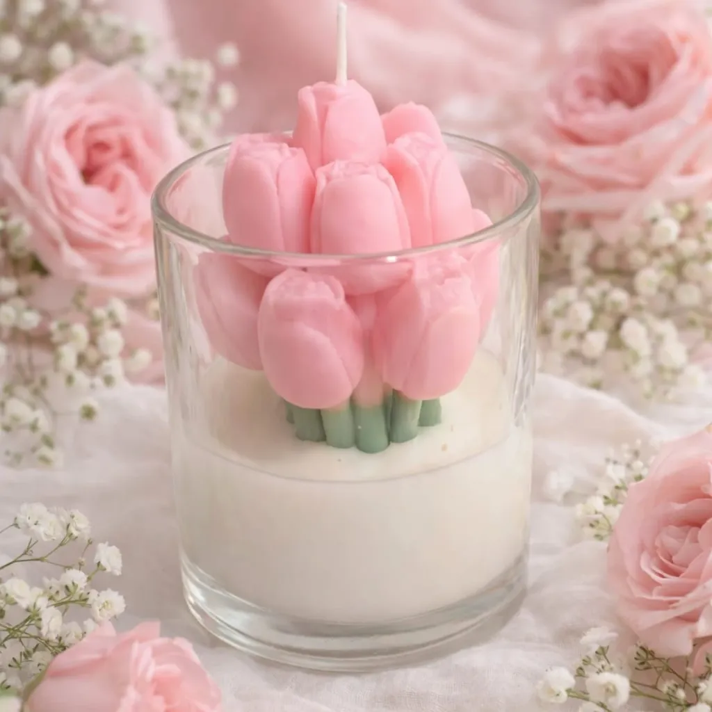 Tulip candle (Rose)
