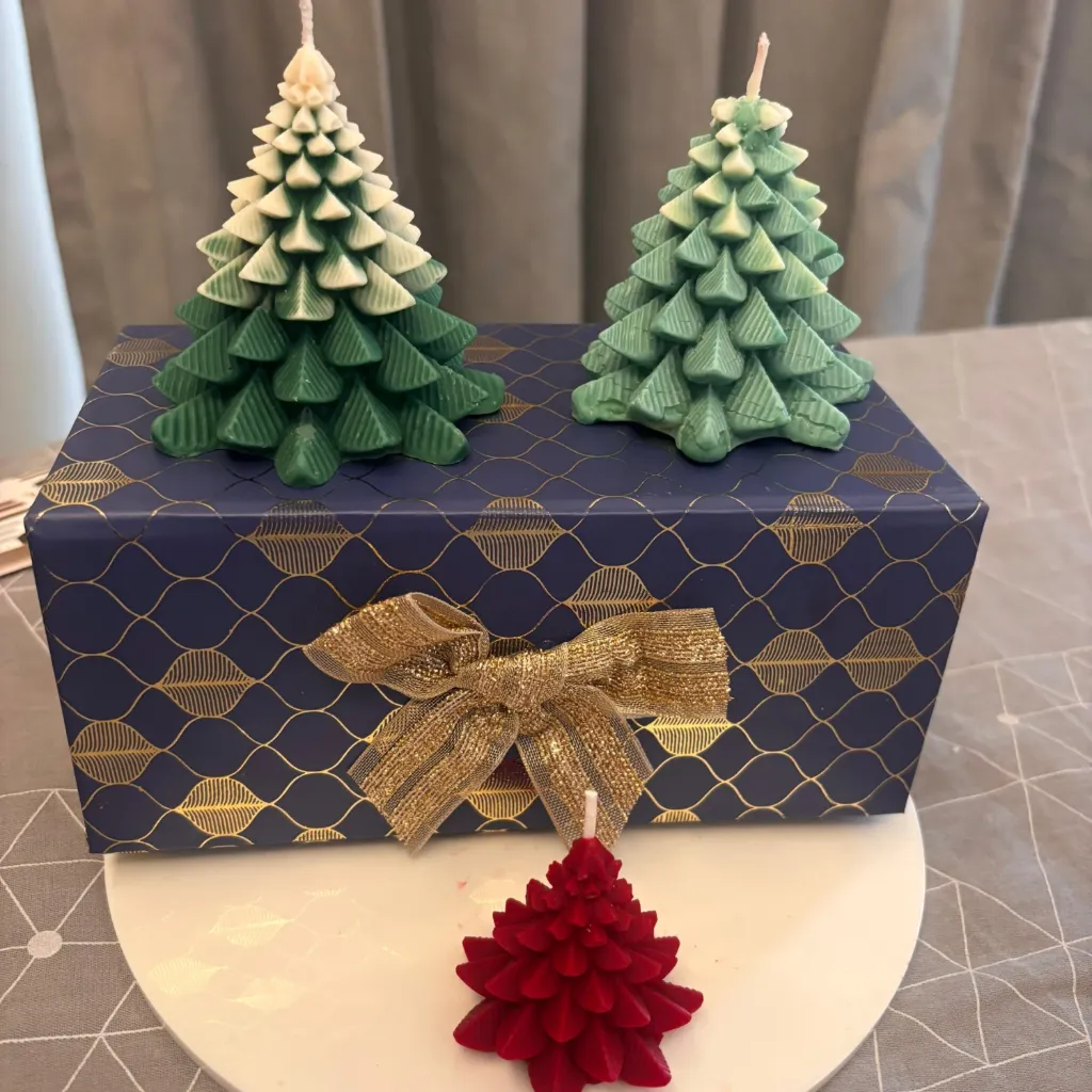 Christmas Tree Candle (Set of 2) (Rose)