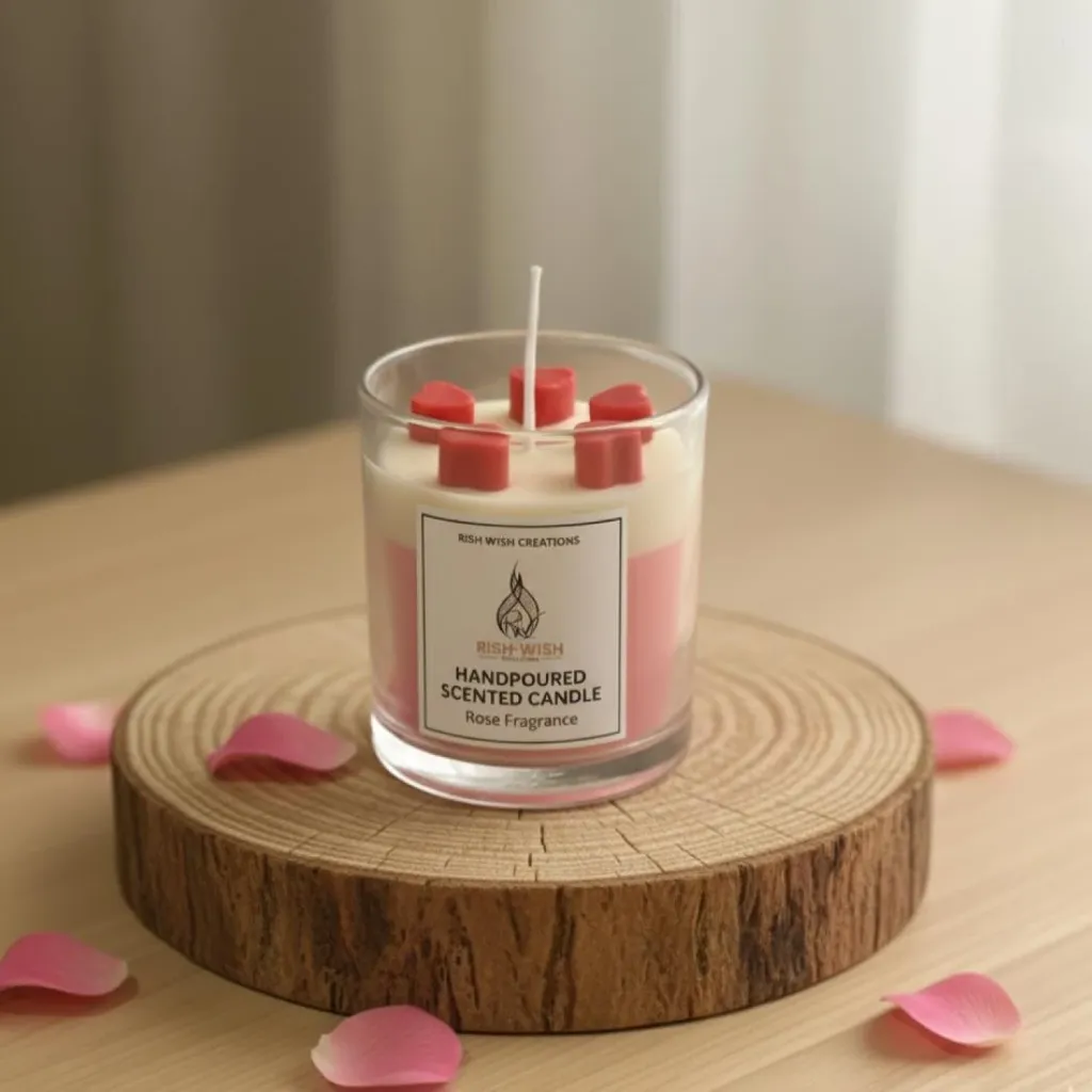Blush Bloom Rose Candle